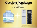 Golden Package: Hot & Cold Water Dispenser with Compressor Cooling With 5 Bottles