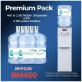Premium Pack Hot & Cold Water Dispenser with 5×19L RO bottles – RM450 promotion by Life Waterfall
