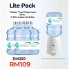 Lite Pack water dispenser promotion with 5×18L bottles – available in Cyberjaya, Putrajaya, and Kuala Lumpur.